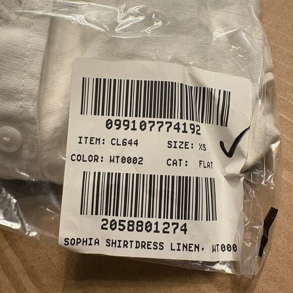 J Crew Linen Shirt Dress XS White NWT CL644 J.Crew Resort Travel Cruise Midi - Picture 5 of 5